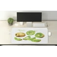 thumbnail image 2 of Fruit Computer Mouse Pad, Whole and Sliced Kiwis Watercolor Tropical Food Exotic Vegan Options, Rectangle Non-Slip Rubber Mousepad X-Large, 35" x 15" Gaming Size, Apple Green Pale Brown, by Ambesonne, 2 of 2