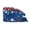 Blue, variant on Floral Print Scrub Cap, 4th of July Cloth Work Hat Button Nurse Cap Surgical Cap, Independence Day Casual Head Wrap Dustproof Cap