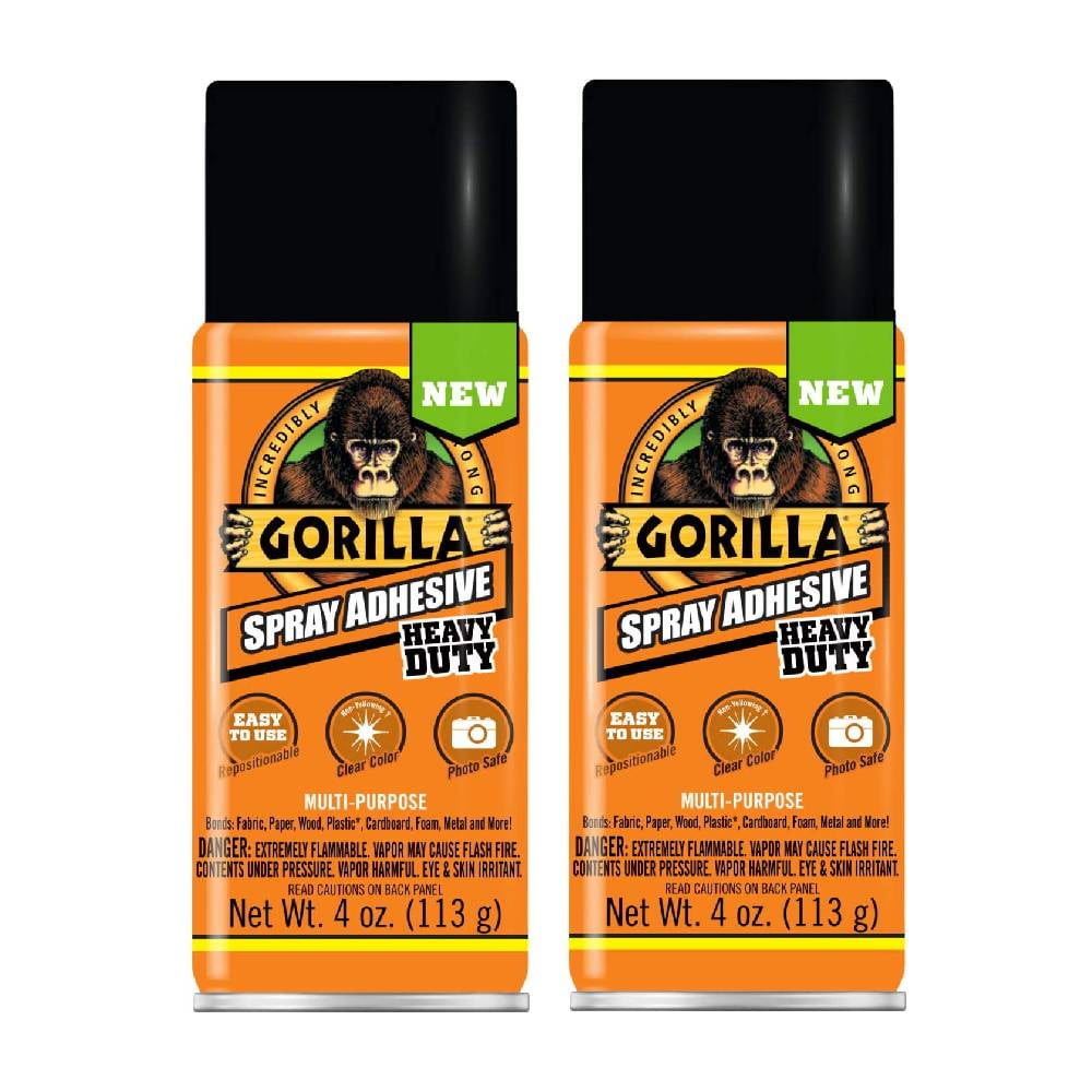 Gorilla Glue Clear Spray Adhesive Can, 4 Ounces 