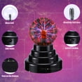 thumbnail image 3 of Bola de plasma, lámpara de plasma de 3 pulgadas, globo de plasma sensible al tacto, nebulosa alimentada por USB o batería, juguete novedoso para niños, fiestas, accesorios, dormitorio, hogar, decorac JAMW Sencillez, 3 of 5