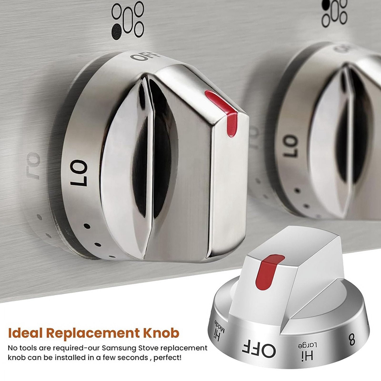 DG94-03500V/W for Electric Stove Replacement (4PCS),Compatible with Electric Range NE63T8311SS/AA NE63T8111SS Silver