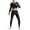 Black, variant on talentlend Thermal Underwear Set for Mens Long Sleeve Layer Tops Base Layer Lightweight Tight Pants Bottoms