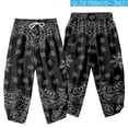 thumbnail image 3 of Cashew Flowers Printed Elastic Waist Kimono Cropped Pants Couple Men Women Harajuku Streetwear, 3 of 3