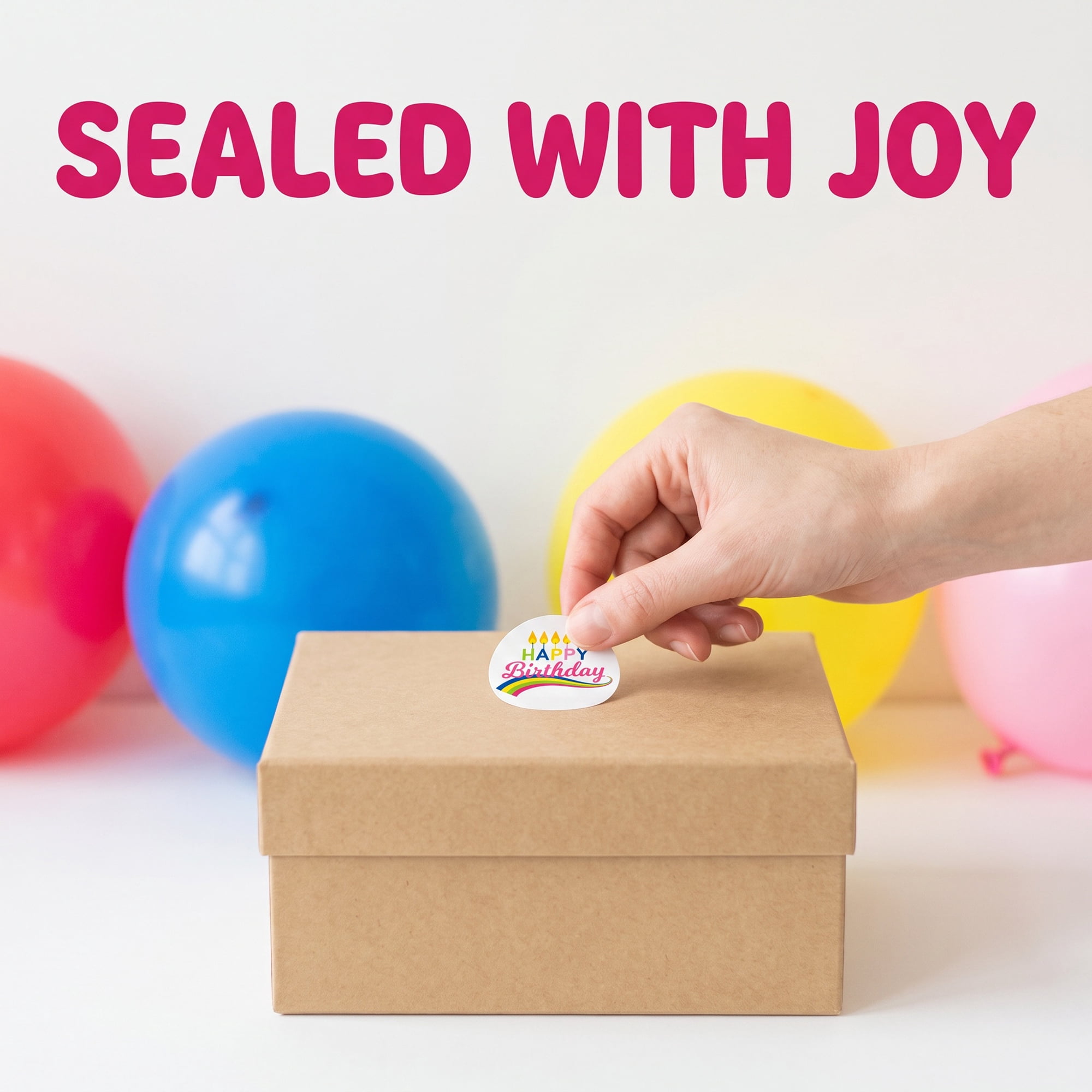 Unique Bargains Vibrant Circle Gift Wrapping Stickers for All Occasions 1" x 1" Multicolor
