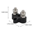 thumbnail image 2 of TEHAUX 2Ud Terminal Block Negro Con De Tornillo Doble Para En Vehículos, 2 of 8