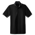 thumbnail image 2 of Port Authority Dry Zone Colorblock Ottoman Polo-L (Black/Iron Grey), 2 of 3