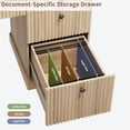 thumbnail image 4 of BeesClover 54'' Fluted Home Office Desk with Storage, Modern Executive Desk with Charging Station, Wooden Computer Desk with Drawers for Storage File, Writing Desk for Study, Living Room, Bedroom, 4 of 9