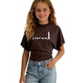 thumbnail image 2 of T-shirts pour Garçons Filles Col Rond Manches Courtes Chemises Garçons Chemises Garçons 9-10 Ans Tenues Fille, 2 of 5