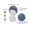 thumbnail image 5 of MASUMI Chemo Organic Headwear - PRIMROSE / Cáncer Headwear para Mujer con Caída Del Cabello / Sombreros y Coberturas de Alopecia / Turbante 95% Algodón (Color: Gris), 5 of 5