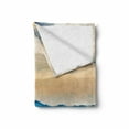 thumbnail image 2 of Abstract Oil Painting Soft Flannel Fleece Throw Blanket, Fine Art Composition with Blue Sea, Cozy Plush for Indoor and Outdoor Use, 70" x 90", Sand Brown Eggshell, by Ambesonne, 2 of 6