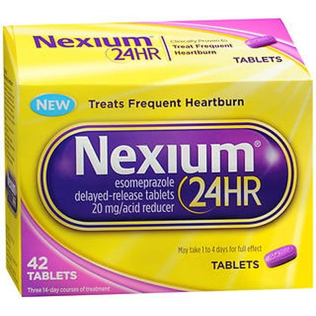Nexium 24HR Acid Reducer Tablets - 42 ct (Best Heartburn Medicine While Pregnant)