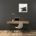 thumbnail image 3 of Atelier B Art Studio 12x12 White Modern Wood Framed Museum Art Print Titled - MOOSE PLUME, 3 of 4