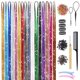 thumbnail image 1 of 16 Colors Hair Tinsel Kit with Tools 3200 Strands Glitter Tinsel Hair Extensions Heat Resistant Sparkling Shiny Fairy Hair Accessories for Women Girl Kids 47Inch, 1 of 1