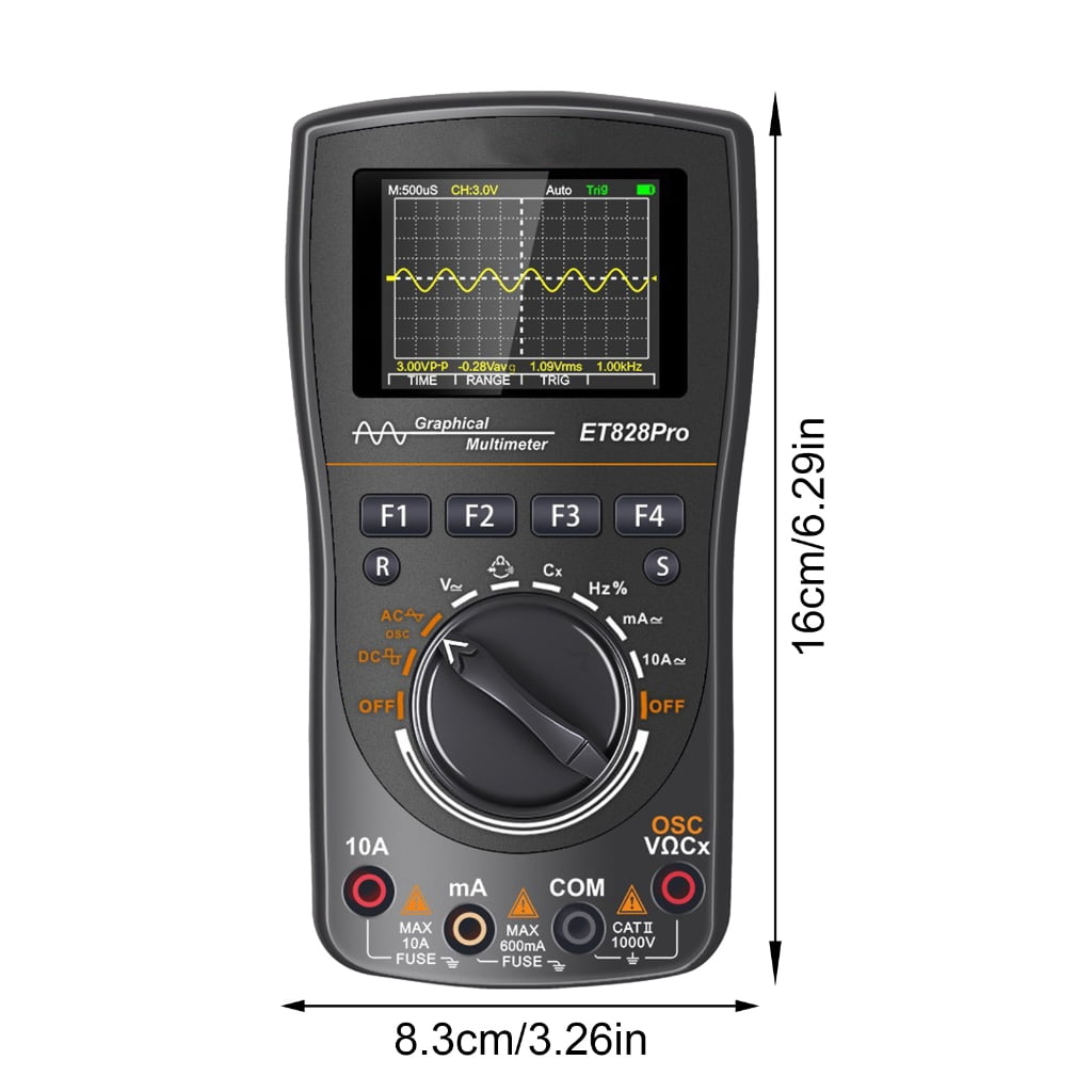 Professional ET828Pro Double Function Oscilloscope and Multimeter 320x240 Display with Data Storage for Engineers