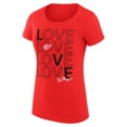 thumbnail image 2 of Women's G-III 4Her by Carl Banks  Red Detroit Red Wings Hockey Love Fitted T-Shirt, 2 of 3