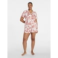 thumbnail image 4 of Joyspun Women's Dreamy Soft Collection Notch Collar Top and Shorts Pajama Set, 2-Piece, Sizes XS-3X, 4 of 6