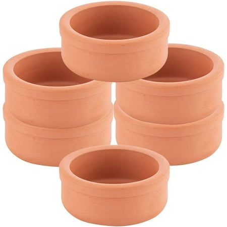 

Handmade Clay Pot for Cooking Set of 6 Lead-Free Terracotta Bowls Glazed Earthenware Dinnerware Suitable for Stovetop and Oven-Cooking