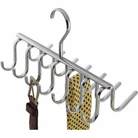 InterDesign Axis Closet Organizer Rack for Ties, Belts, Chrome