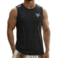 thumbnail image 2 of SGFCWSX Men's Tank Tops Athletic Sleeveless Shirts for Men Stretchy Breathable Summer Muscle Tank Top Black Size 4XL, 2 of 9