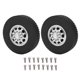 thumbnail image 1 of 2Pcs 85mm 10 Hole Aluminum Front Wheel Rims with Rubber Tires for Tamiya 1/14 Tractor Truck, 1 of 4