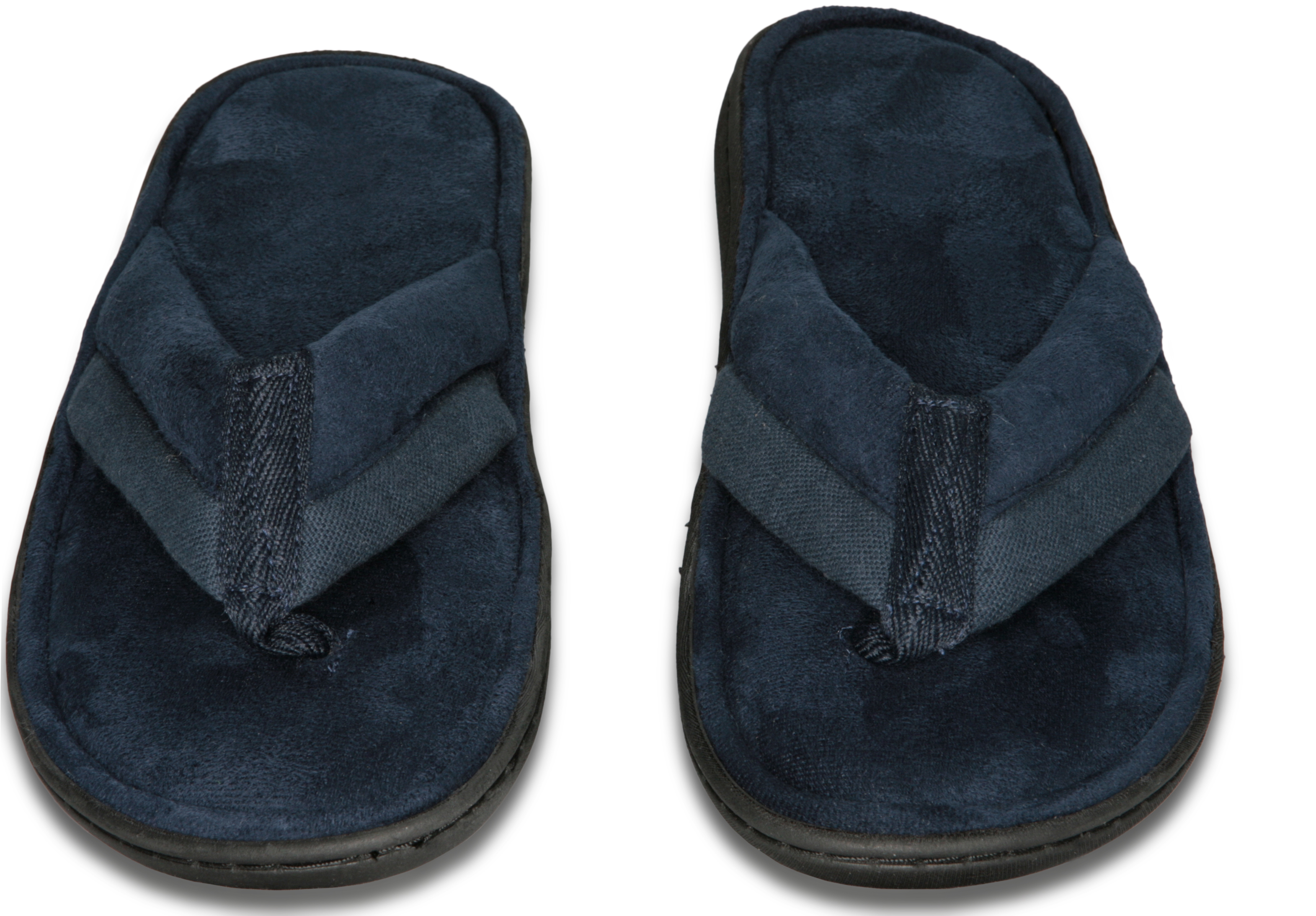 Deluxe Comfort Mens Memory Foam Slipper, Size 11-12 - Soft Linen 120D SBR Insole & Rubber Outsole - Pure Suede Shoes - Non Marking Sole - Mens Slippers, Blue - image 4 of 4