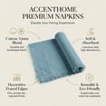 thumbnail image 4 of Accent Home 100% Cotton Linen Napkin Set of 12 18x18 inch Dinner Napkins - Washable Soft Premium Hotel Quality Reusable Napkins Perfect Table Napkins for Family Dinners, 4 of 9