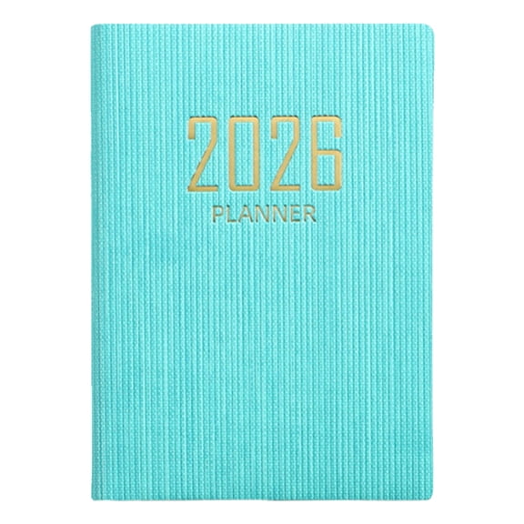 2026 Planner - Daily, Weekly & Monthly Leather Hardcover Planner, 6.8" x 3.8", Daily Schedule, Thick Paper,Perfect for Office Home School Supplies
