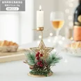thumbnail image 3 of Christmas Golden Wrought Iron Candlestick Snowflake Elk Pendants Christma Oranments Merry Christmas Decor Happy New Year 2025, 3 of 5