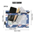 thumbnail image 3 of ALAZA 2 Pack Pencil Pouch Baseball Pattern Pencil Case for 3 Ring Binder Clear Window Pencil Bag Organizers, 3 of 6