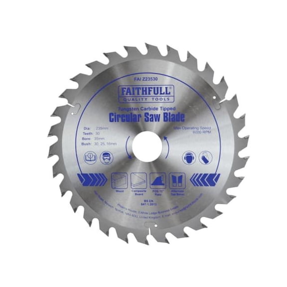 Faithfull - TCT Circular Saw Blade 235 x 35mm x 30T POS