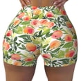 thumbnail image 2 of Haiem Fruits Peach1 No Front Seam Biker Shorts for Women Yoga Workout Gym Bike Shorts with Tummy Control Moisture-Wicking-Medium, 2 of 9