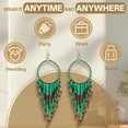 thumbnail image 7 of DESIGNICE Statement Earrings for Women,Alloy Seed Bead Tassels Drop Earrings,Dangle Earrings for Women Birthday Jewelry Gift for Her,Style2, 7 of 7