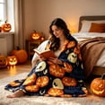 thumbnail image 4 of YingYouFu Halloween Printed Flannel Throw Blanket, Soft Warm Lightweight Nap Blanket Cozy Cover, Decorative Blanket for Sofa Bed Office Bedroom Camping Home Daily Use, 4 of 9