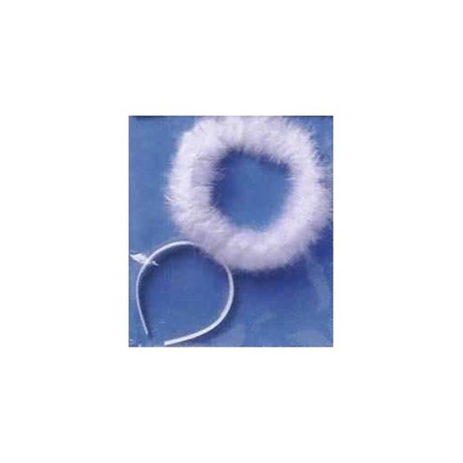 Angel Halo Costume With Marabou - White