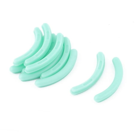 Cometic Replacement - Rubber Eyelash Curler Pad Cosmetic Makeup Tool Replacement Light Green 10 Pcs