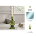 thumbnail image 5 of Decorative Glass Taper Candle Holder - Pair with Gold Pillar Candle Holder - Perfect for Centerpieces for Tables, Kitchen, and Coffee Decor - Modern Candlestick Holder for Lighting Accent - 7", Green, 5 of 10