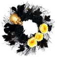 thumbnail image 2 of Cameland Couronne d'Halloween avec Lumières DEL Rouges pour Décorations de Porte d'Entrée, à Piles, Couronne Pailletée Étincelante, Décorations d'Halloween Intérieures et Extérieures, Déco de Fenêtre pour la Maison, 2 of 5