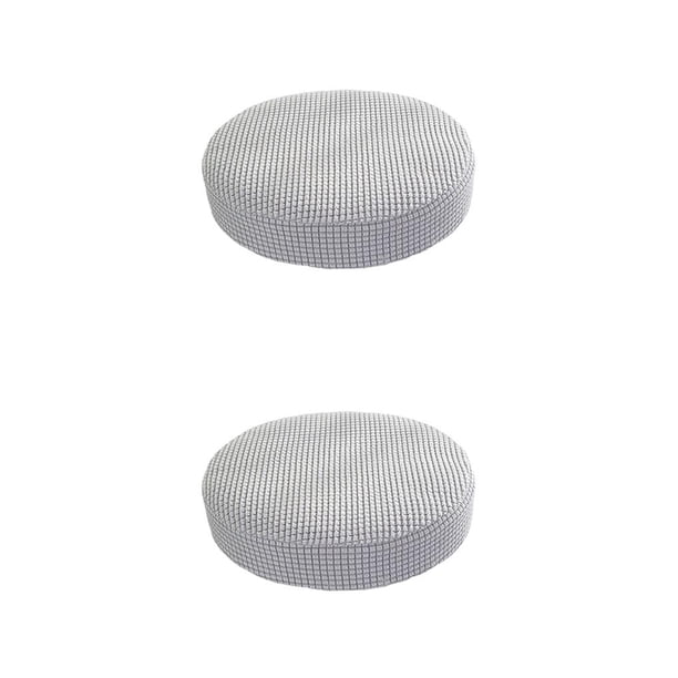 Moyic Funda para taburete de bar, durabilidad, extragruesa, no destiñe, lavable a máquina, exquisita Gris plateado diámetro 28-38cm 2Conjunto