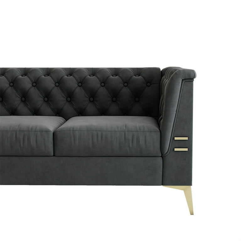 Velvet Chesterfield Sleeper Sofa Baci Living Room