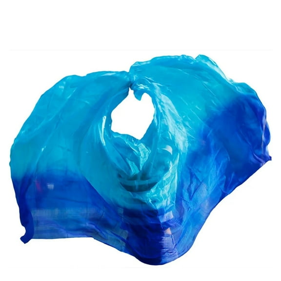 Real Silk Belly Dance Veil Shawl Women Scarf Costume Accessory Handmade Dyed Pure Silk Veil