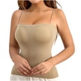 thumbnail image 2 of SwiftWear Women's Seamless Built-In Bra Cami Ultra Soft Slim Fit Tank Top Spaghetti Straps Camisole Layering Staple, 2 of 7