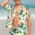 thumbnail image 4 of Uemuo Floral Vintage Printed Regular Fit Short Sleeve Casual Hawaiian Shirt for Men,Aloha shirt,Tropical shirt,Floral print shirt,Vacation Beach shirt-X-Large, 4 of 9