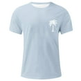 thumbnail image 4 of Cmfcve Basic Shirt Short Sleeve Round Neck Sports T-shirt Coconut Printed Breathable Outdoor Tops, 4 of 5