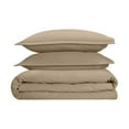 thumbnail image 2 of 300 Thread-Count 100% Egyptian Cotton 3 Piece Duvet Cover and Pillow Shams, Premium Hotel Comforter Quilt Cover Sateen Weave with Zipper Closure, Corner-Ties - King, Taupe, 2 of 7