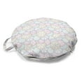 thumbnail image 1 of Floral Round Floor Cushion with Handle, Botanical Theme Natural Illustration Along Abstract Pink and Blue Pastel Flowers, Decorative Pillow for Living Room & Dorms, 18" Round, Multicolor, by Ambesonne, 1 of 4