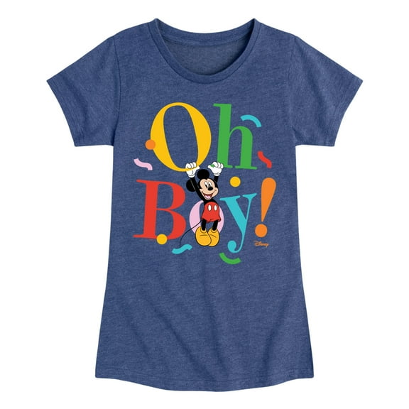 Disney - Mickey Oh Boy Fitted Short Sleeve Graphic T-Shirt