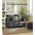thumbnail image 6 of Welzona 51" Teddy Fabric Loveseat Sofa, Small 2-Seater Couch for Small Spaces, Tool-Free Assembly, Grey, 6 of 10