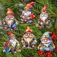 thumbnail image 3 of Christmas Gnomes Wooden Clip-on Ornaments by G. Debrekht - Christmas Decor - 8090031C-S6, 3 of 9