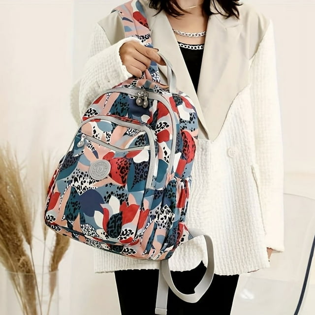 Stylish & Durable Water-Resistant Nylon Backpack - Perfect for Outdoor Travel & Everyday Use!
