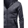 thumbnail image 3 of Men's Fine Quality Plush Fleece Lined Zip up Hoodie Jacket, 3 of 3